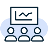 Icon of users and a graph.