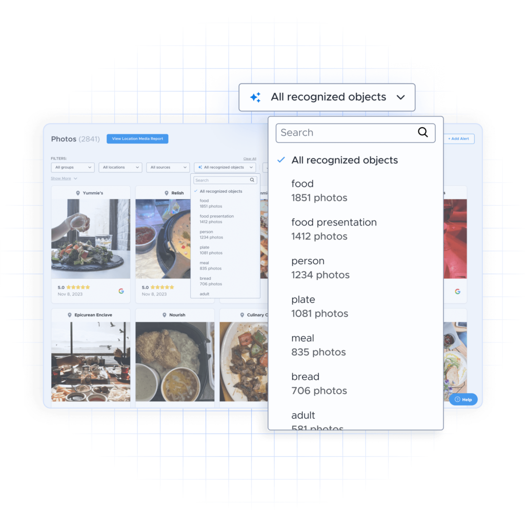 AI being used to search photos for certain objects.